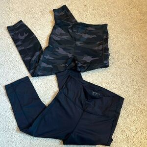 Black capris & Black and grey cameo capris